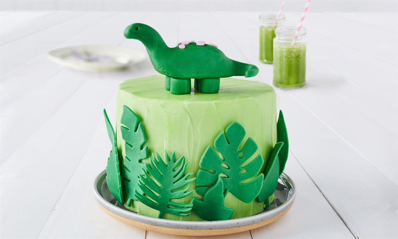 Picture - Tip til dinosaur i grøn fondant step web